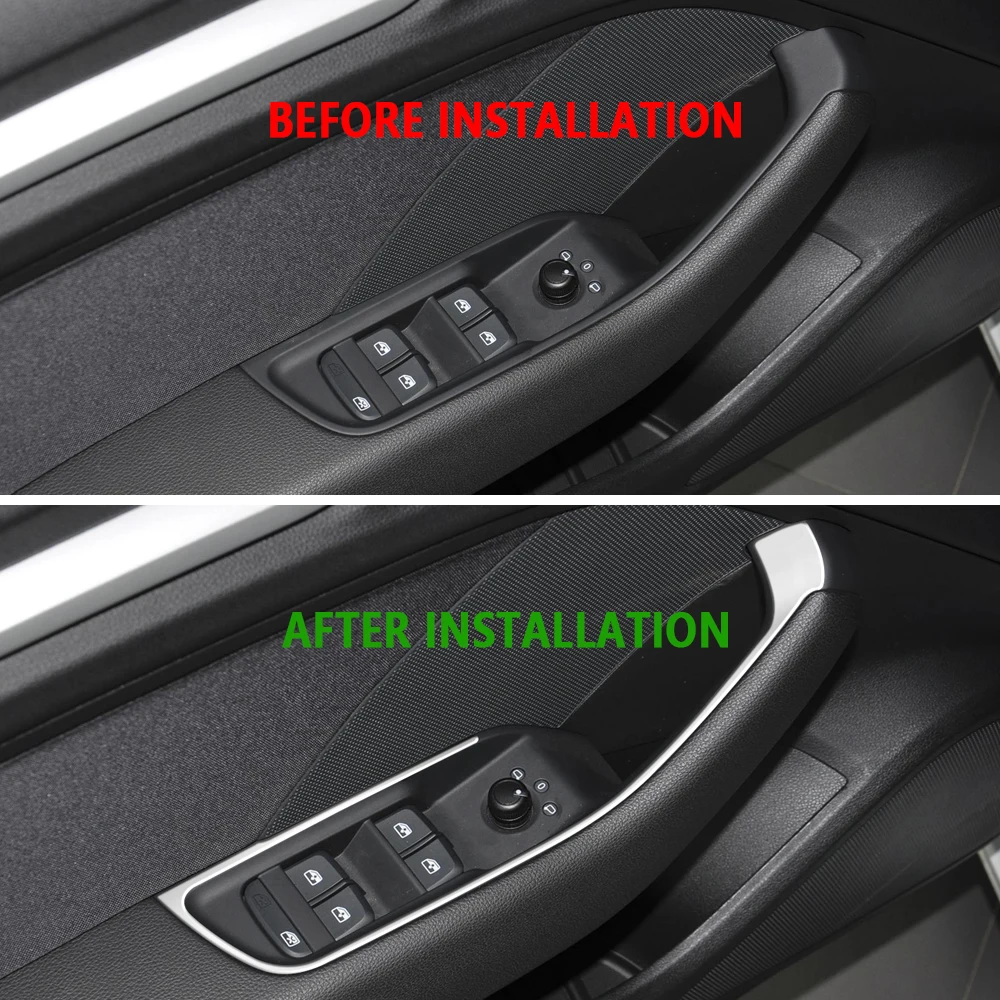 Embellecedores de elevalunas de acero inoxidable para Audi A3 8V