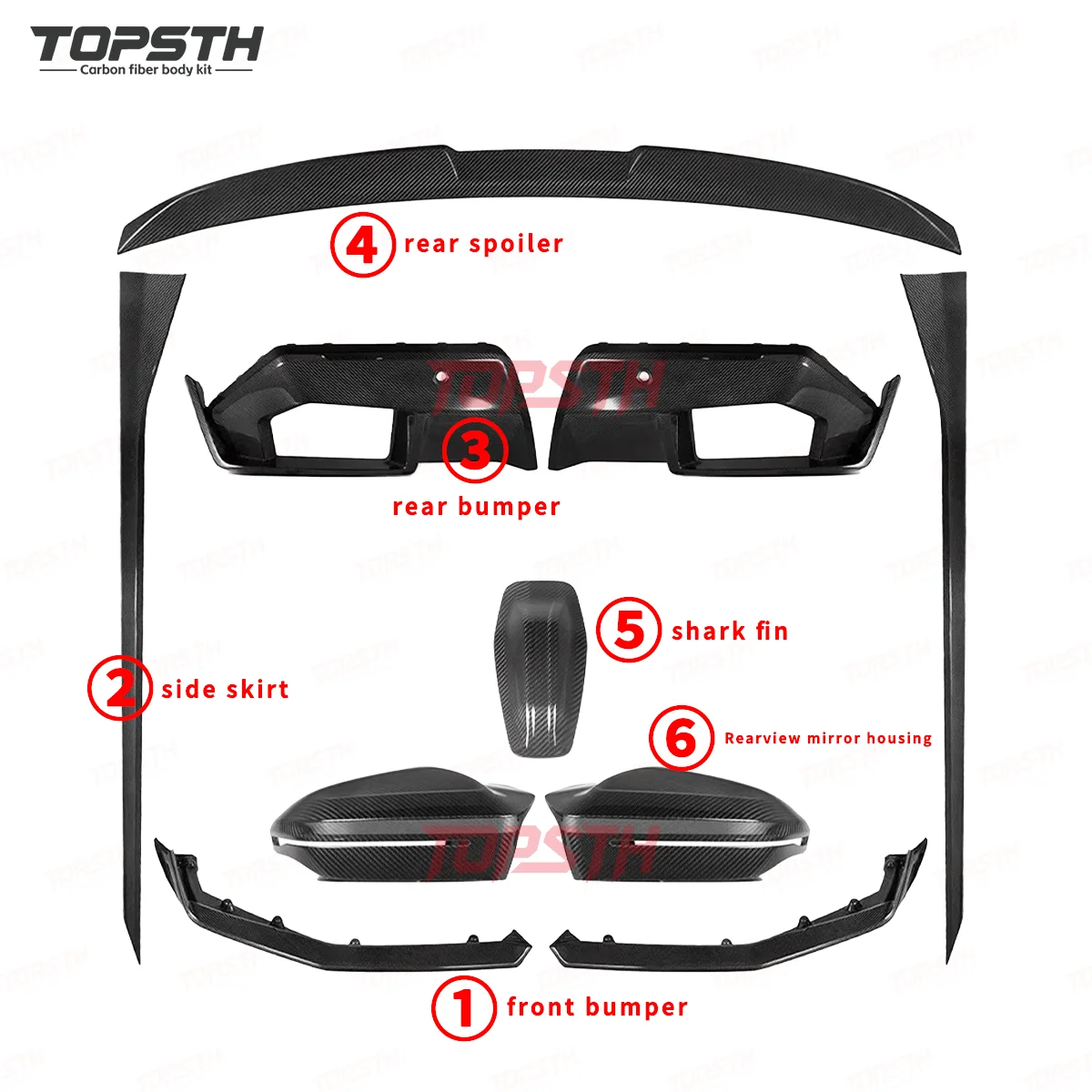 Kit carrocería fibra carbono seca para BMW M5 G90 G99 - imagen 2
