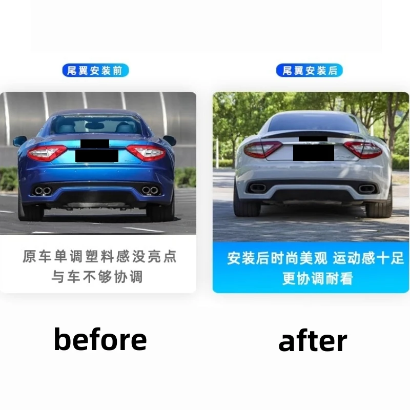 Ala trasera fibra de carbono Maserati Gran Turismo GT4.2 GTS4.7 - imagen 3