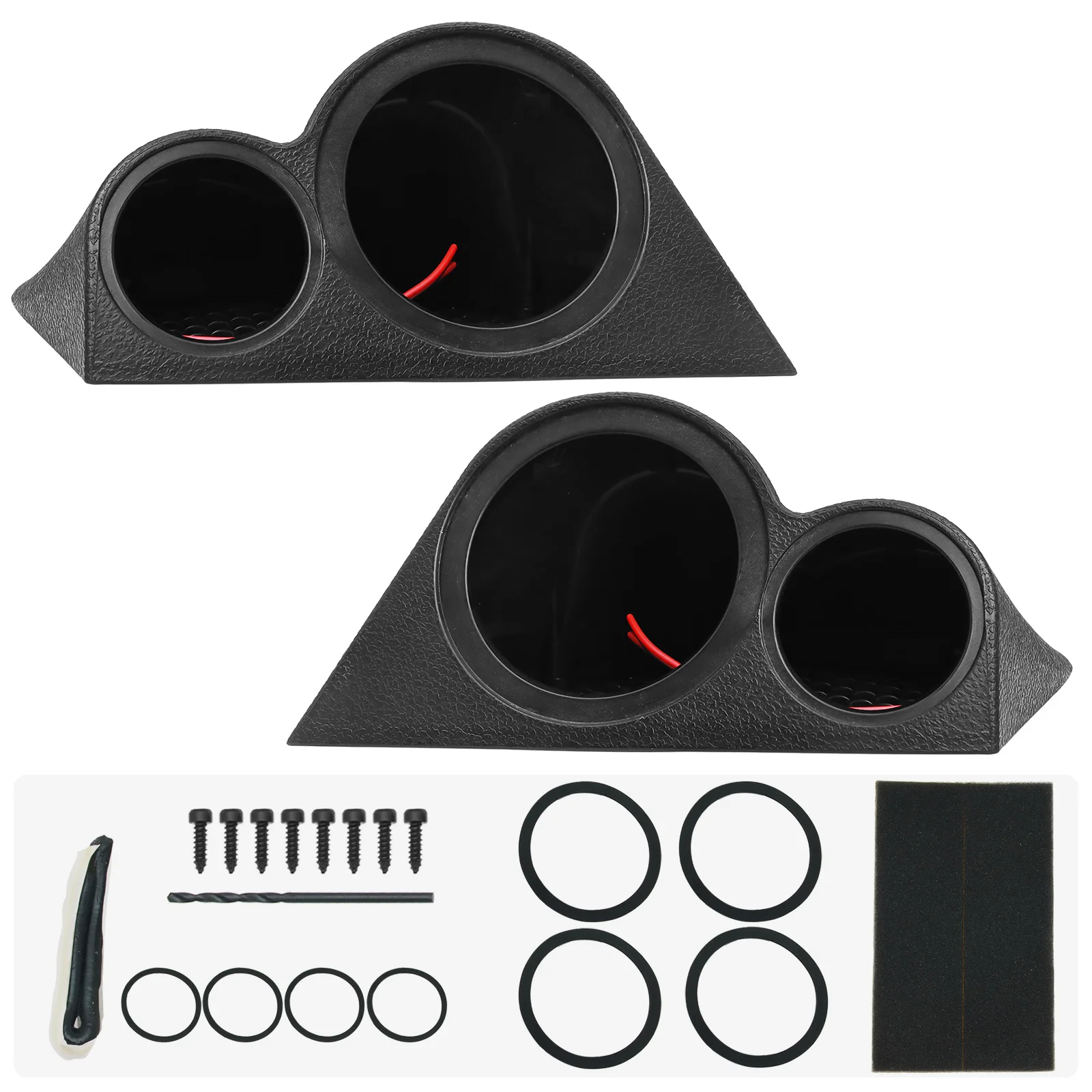 Soporte universal para altavoz de coche de 3,5 pulgadas, negro