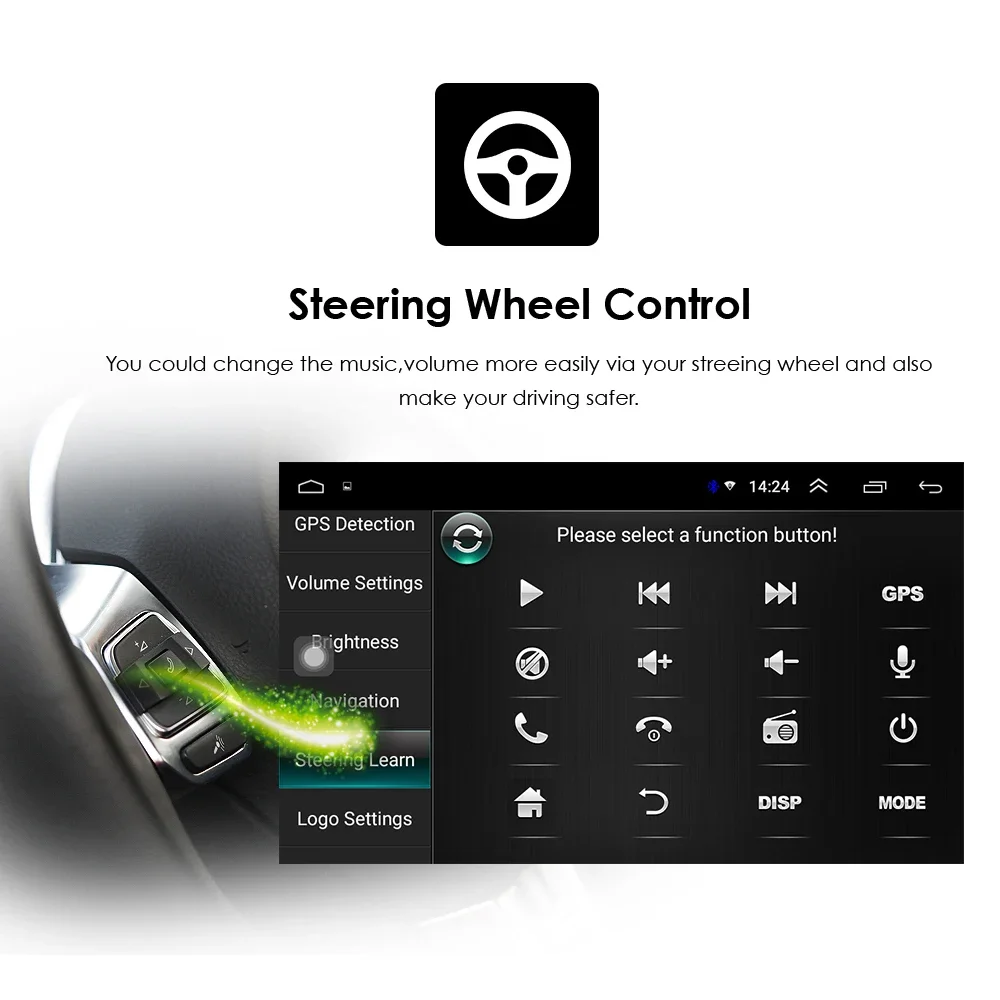 Radio GPS Android 1DIN CarPlay 7 pulgadas – universal - imagen 4