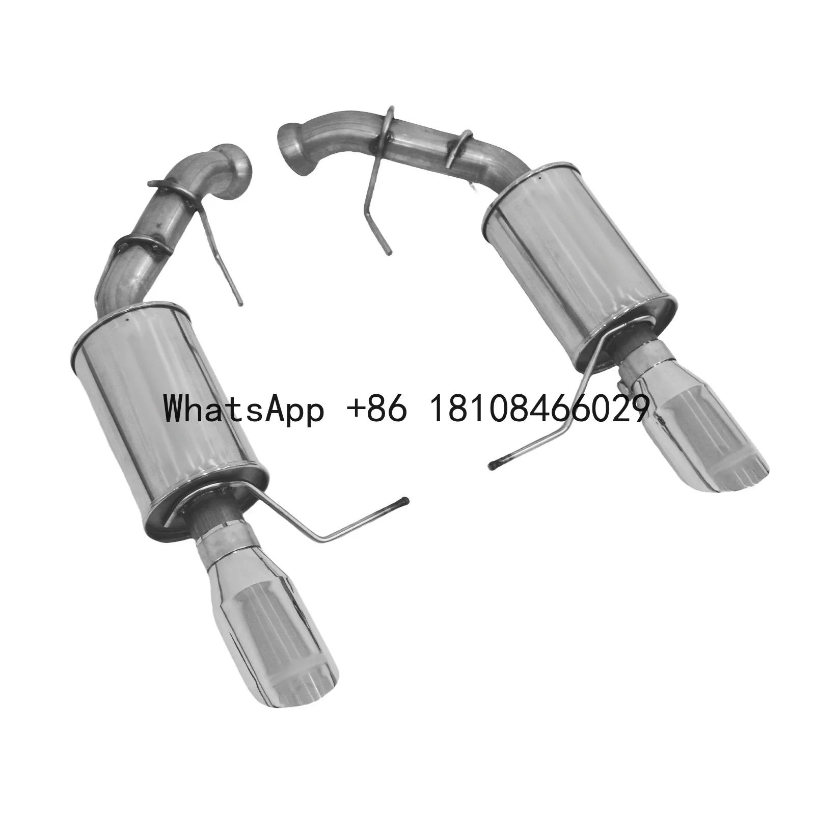 Tubo escape trasero Ford Mustang 3.7L 5.0L acero inoxidable plata