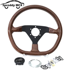 Volante deportivo de madera Spceddy MCX de diseño ovalado