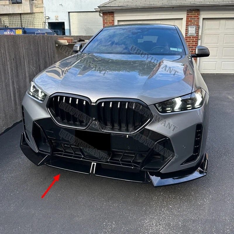 3x para BMW X6 G06 LCI M Sport 2023 2024 2025 ABS alerón de barbilla frontal divisores de parachoques Kits de carrocería de labio delantero - imagen 2