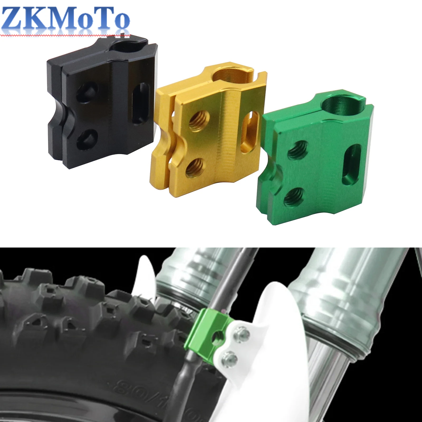 Kawasaki abrazadera CNC para manguera de freno delantero para KX