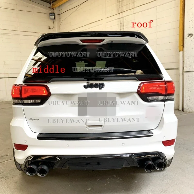 Alerón trasero fibra carbono Jeep Grand Cherokee 13-20 negro brillante