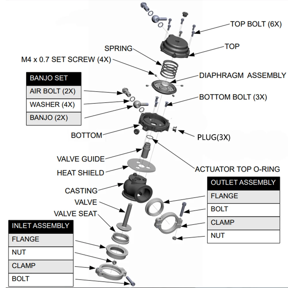 Wastegate externa PQY 38 mm con bridas V-band para sistemas turbo - imagen 4