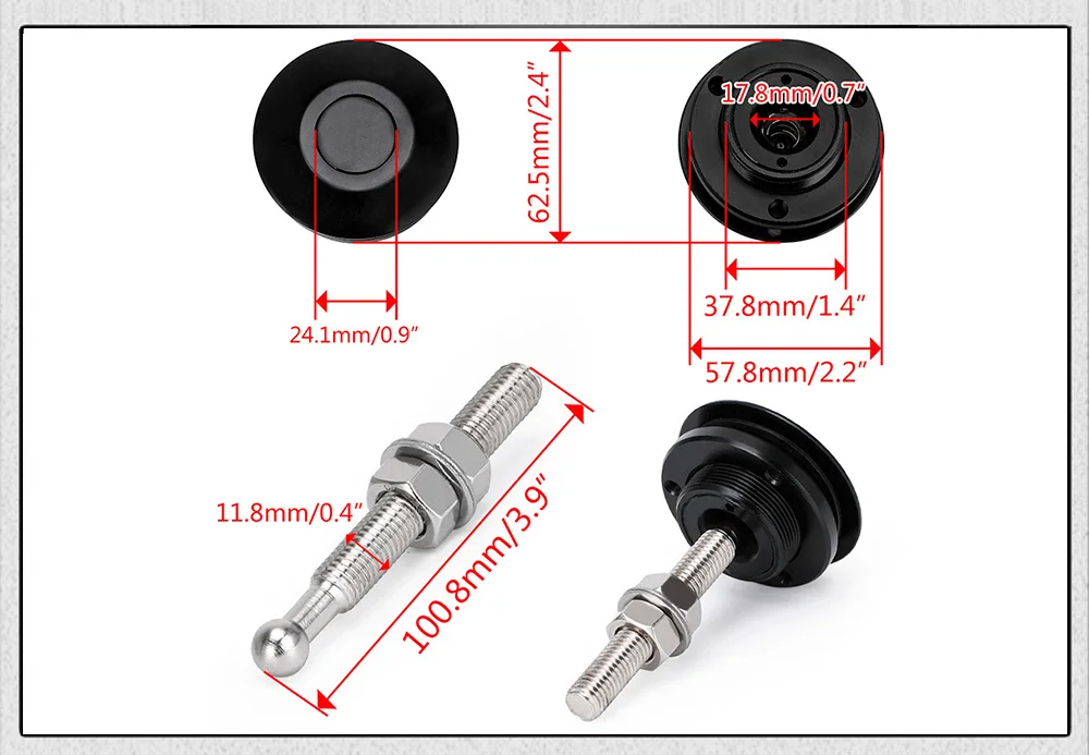 Tornillos de diferentes longitudes para el montaje