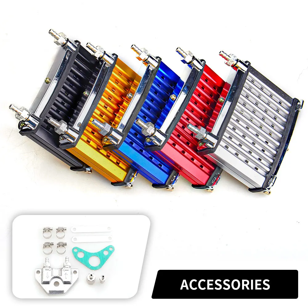 Enfriador de aceite de aluminio negro para moto