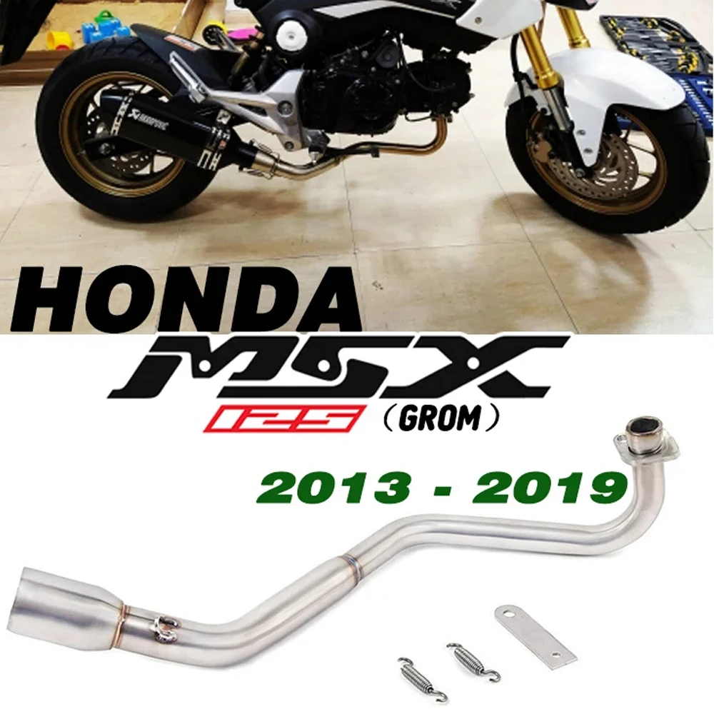 Silenciador escape Honda Grom MSX125 2013-2019 medio cromado - imagen 2