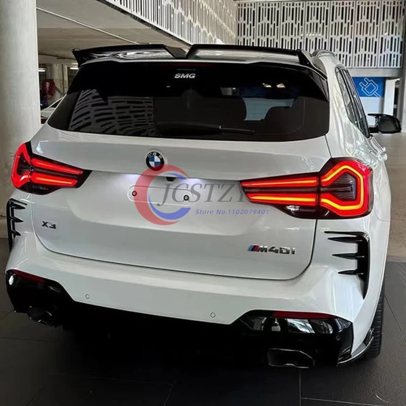 Para Bmw X3 iX3 X3M G01 G08 F97 2018-2024 ABS plástico negro carbono tapa trasera del maletero alerón alas accesorios exteriores - imagen 2
