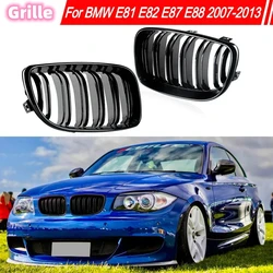 Parrilla doble riñón negra brillante para BMW Serie 1 E81-E88