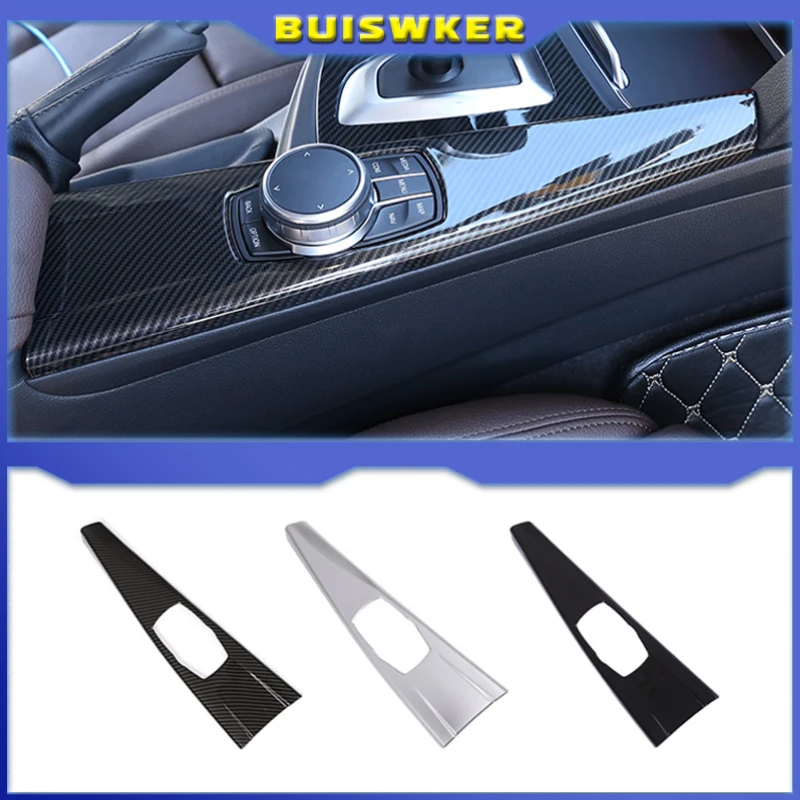 Panel multimedia fibra carbono BMW Serie 3 F30 F34 embellecedor interior