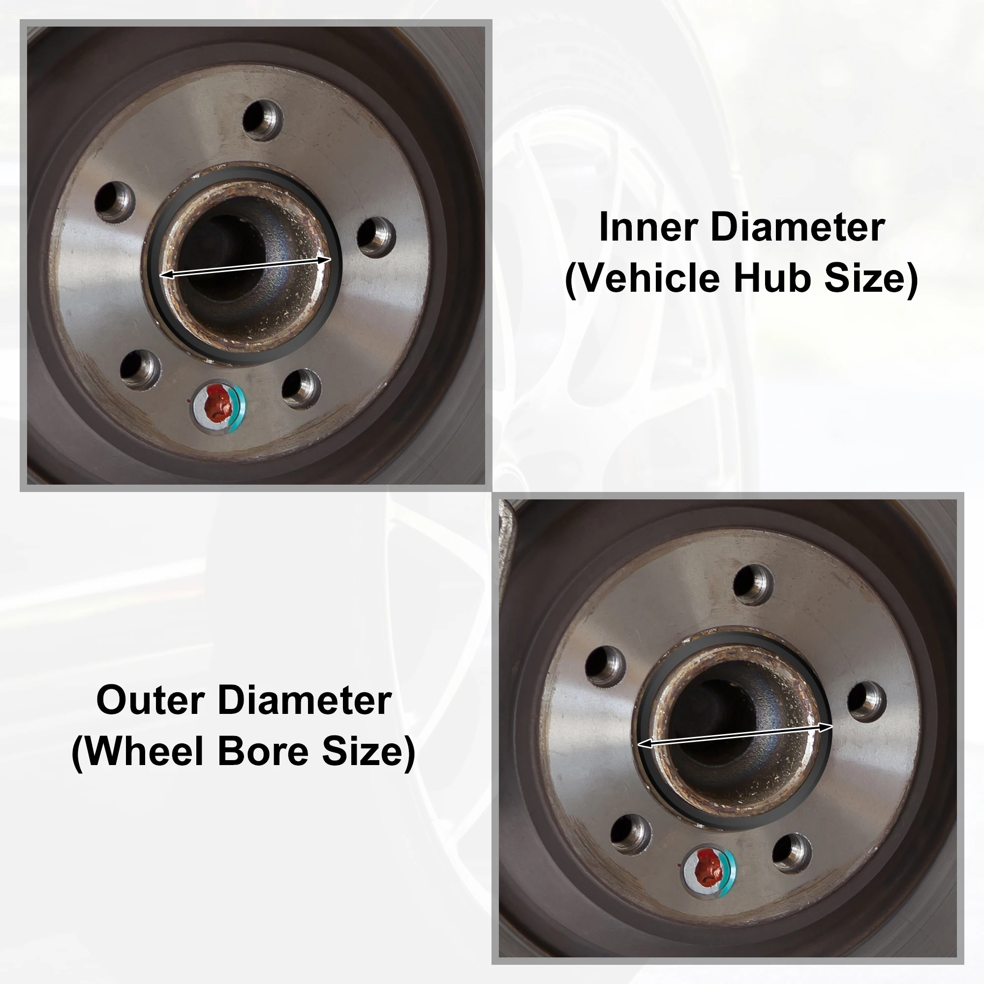 Autohaux anillos centralizadores de cubo de rueda - spacers universales - imagen 4