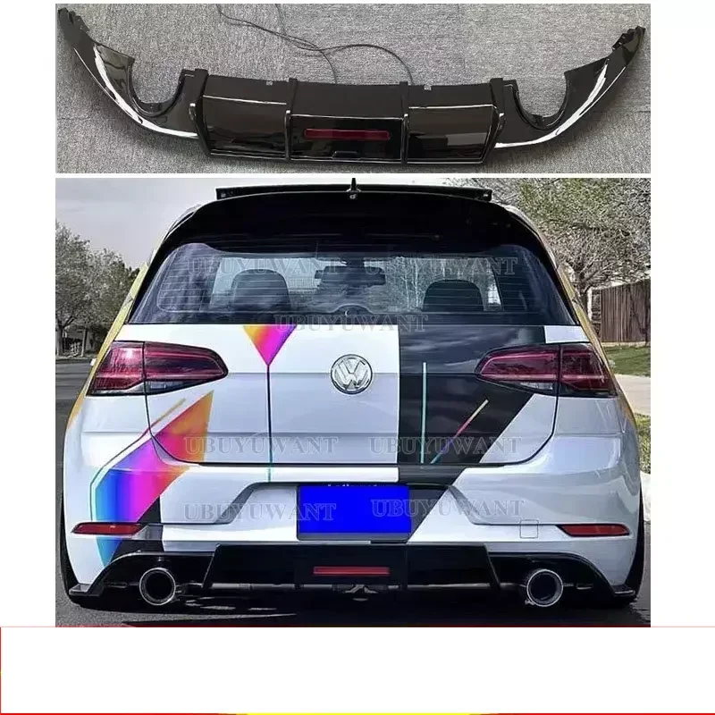 Difusor de labio trasero para VW Golf VII 7.5 GTI R Serie