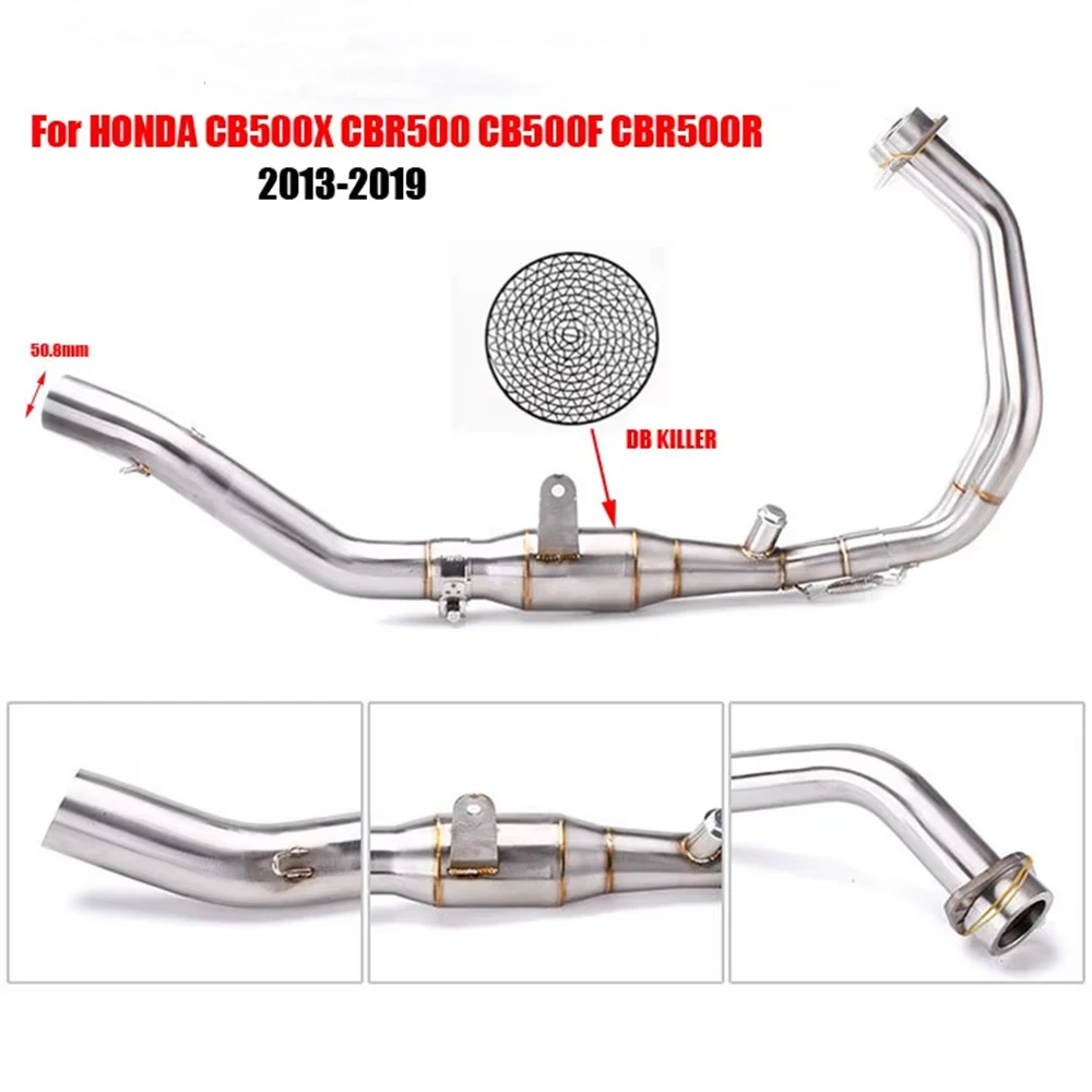 Tubo de enlace de escape para motocicleta CBR500 y CB500X