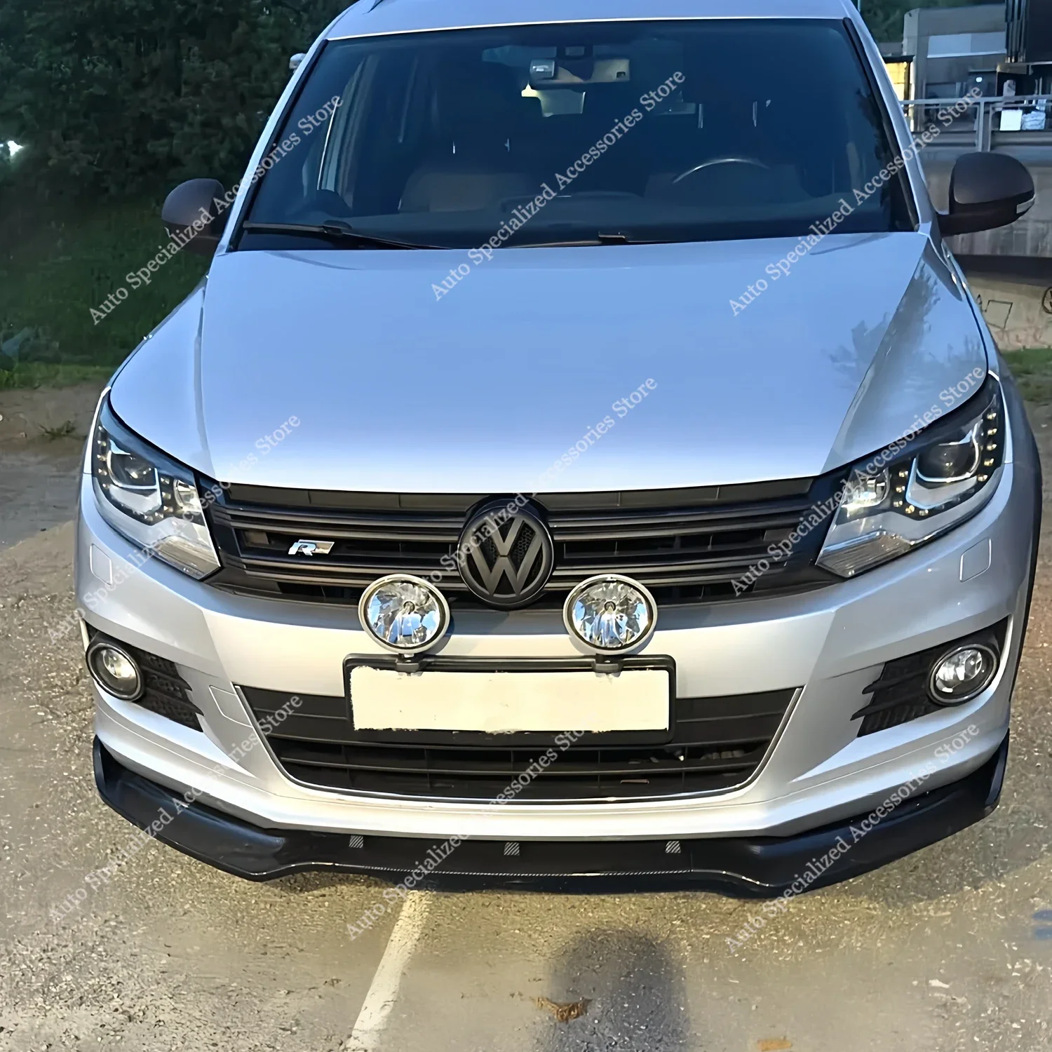 Splitter delantero negro brillo VW Tiguan 5N R-Line 2011-2016