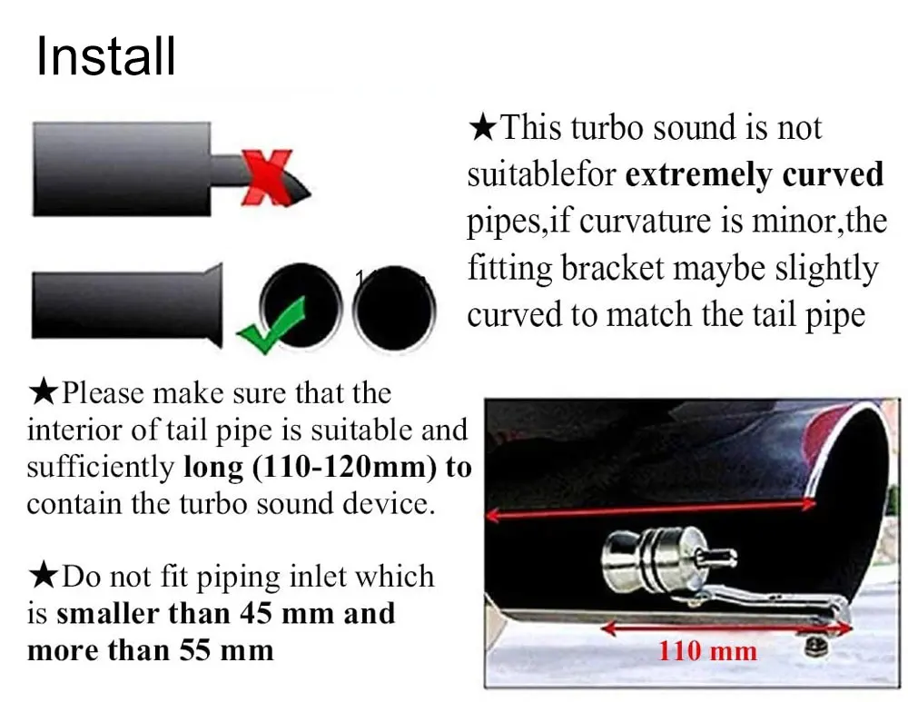 Silbato sonido turbo rojo negro simulador de escape universal - imagen 5