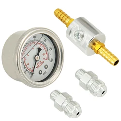 Manómetro presión combustible universal 0-160 psi con kit adaptador