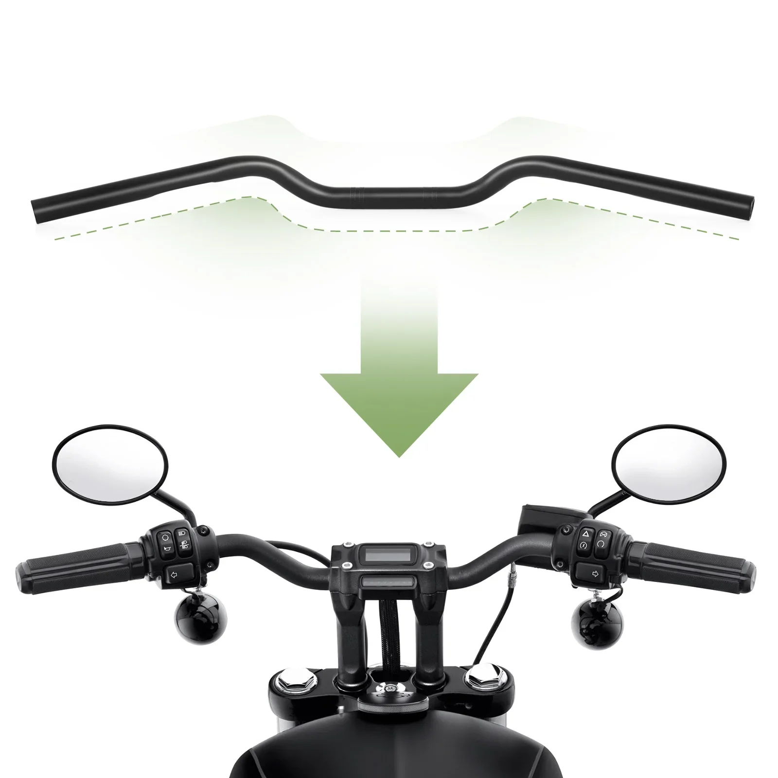 Manillar de arrastre 22 mm Harley-Davidson Sportster XL883/XL1200 - imagen 2