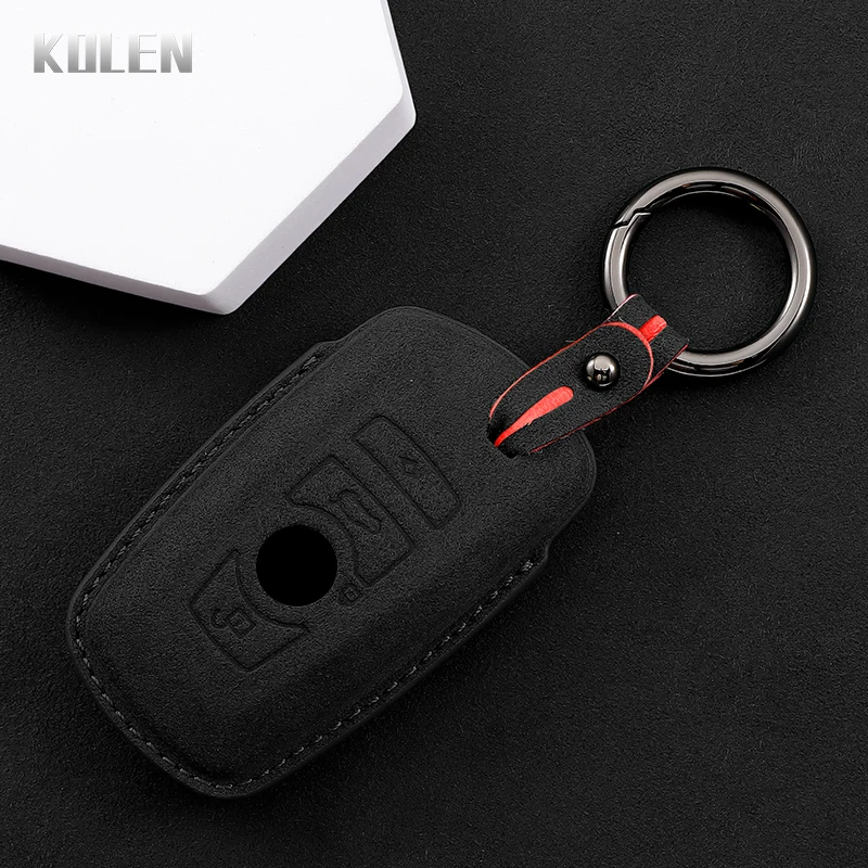Funda de cuero para llave remota de coche, Protector para BMW F10, F20, F30, F15, F16, F07, F01, F02, F25, F31, serie 1, 3, 5, 7, X1, X3, X4, X5, X6