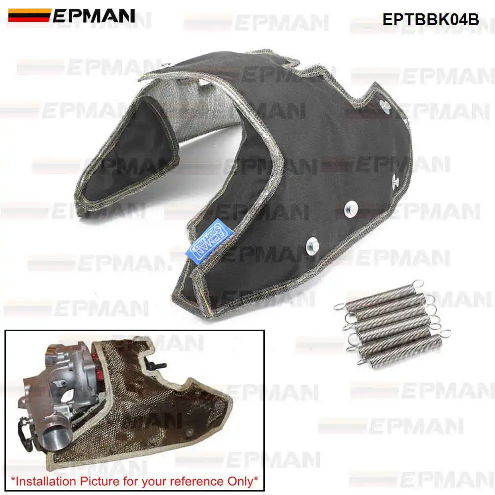 EPMAN Racing K04 escape Turbo manta cubierta de protección térmica alto rendimiento para K03/K04 Turbo cargador EPTBBK04B - imagen 4