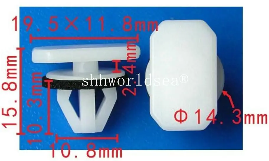 Clip embellecedor parachoques Ford – Sujetador plástico 2T14V353129AB - imagen 2