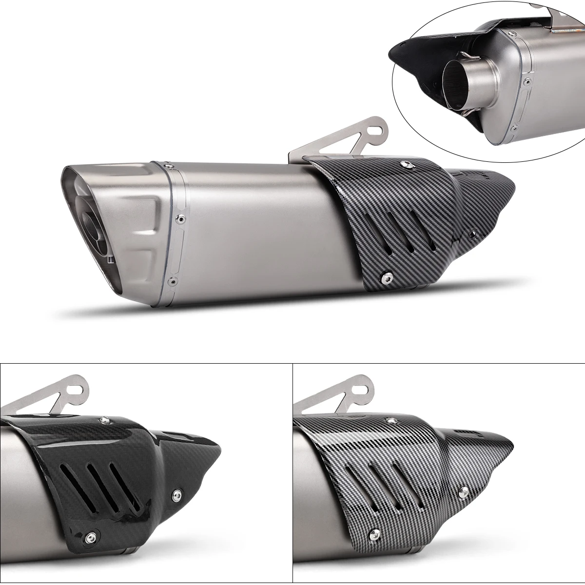 Tubo escape universal moto 51mm silenciador trasero 250-600cc - imagen 2