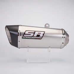 Silenciador de escape de carbono SR Speed Roaring universal de 60 mm