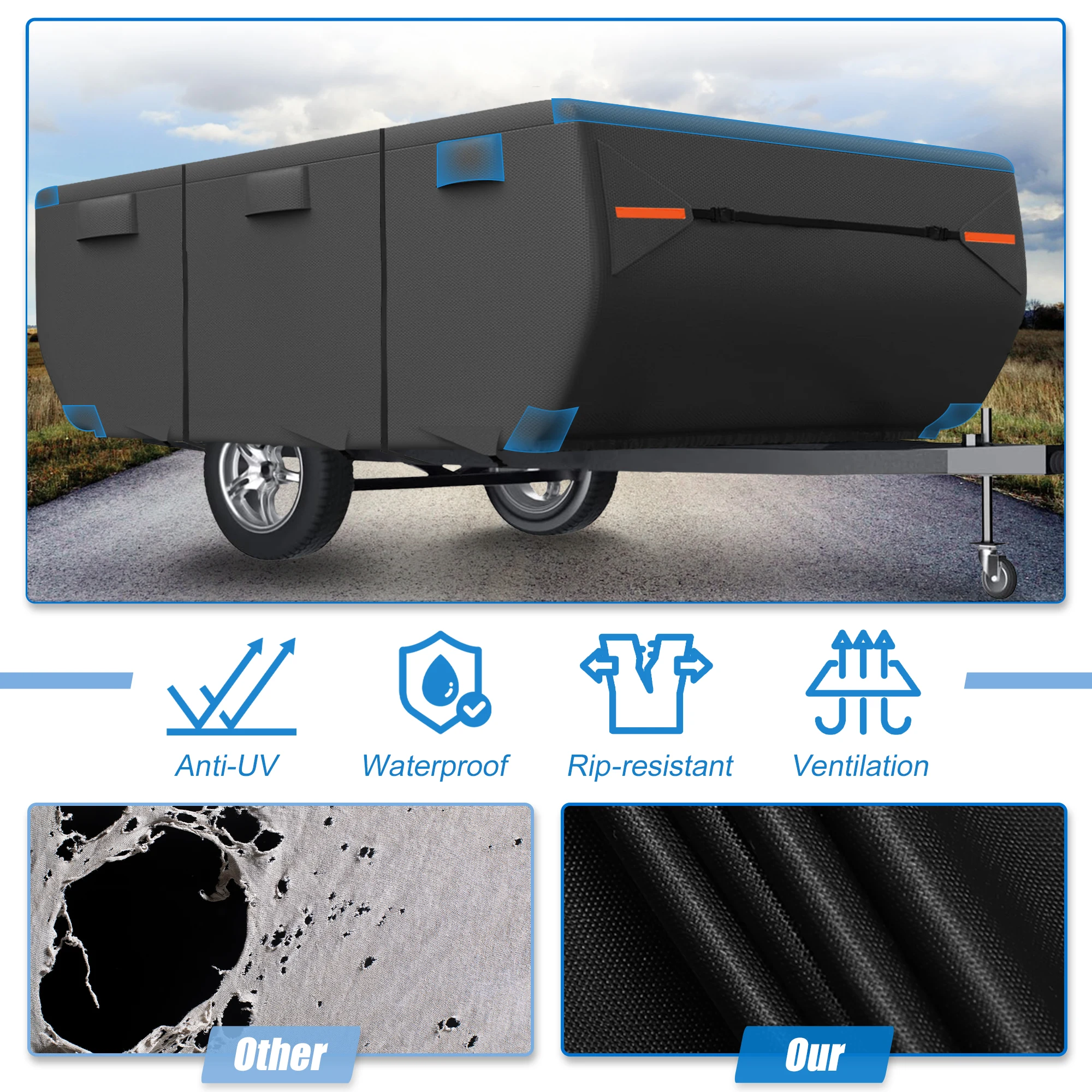 Autohaux Funda impermeable anti-UV para autocaravana de 12-14 pies - imagen 3