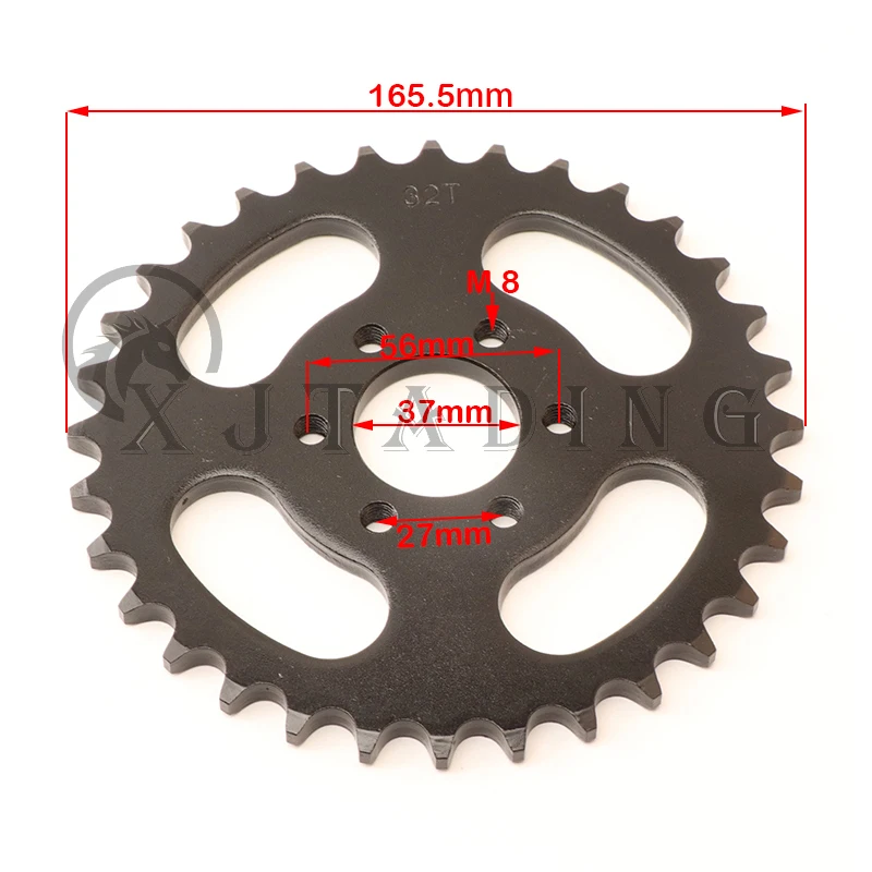 Piñón trasero 32D - Acabado superficial