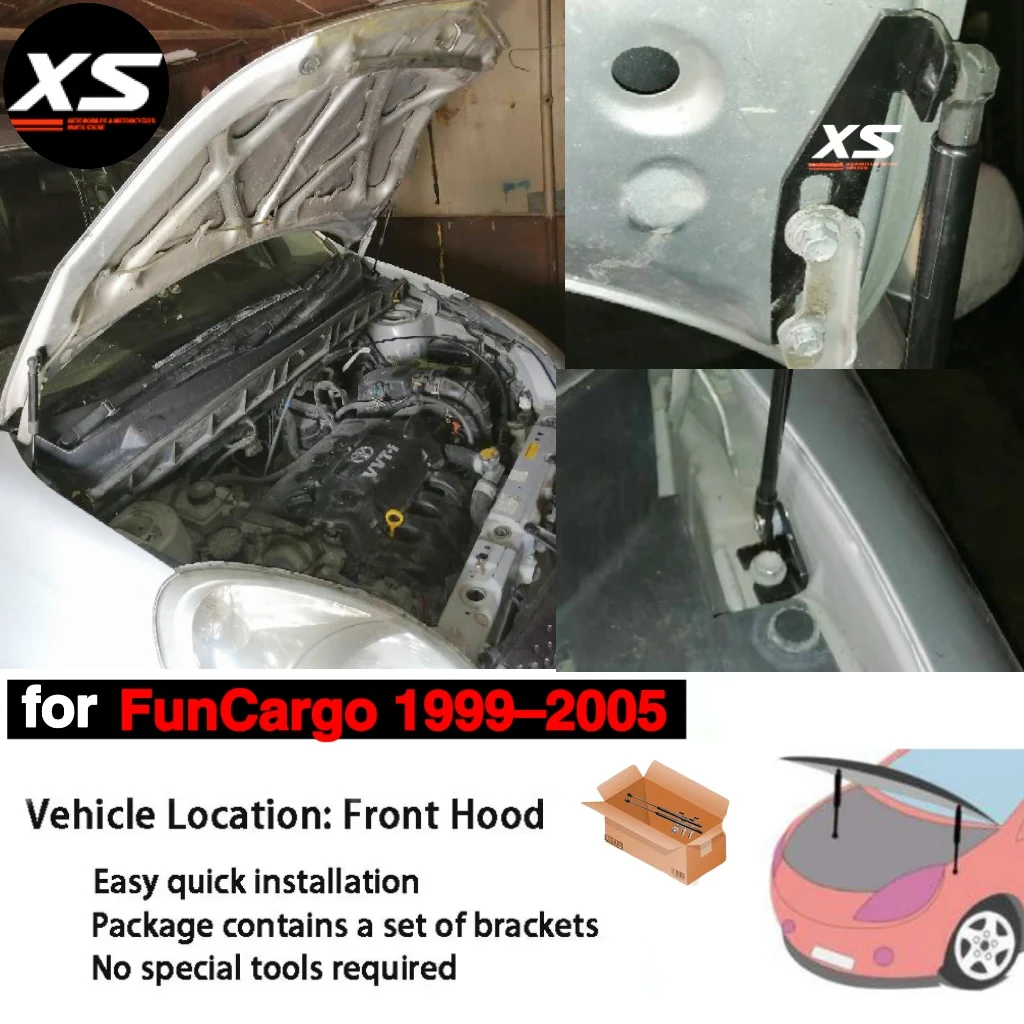 Kit puntales de capó Toyota FunCargo XP20 / Yaris Verso