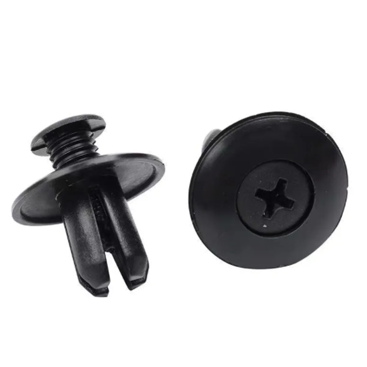 Clips de nailon negro 8mm para paragolpes y guardabarros universales - imagen 3