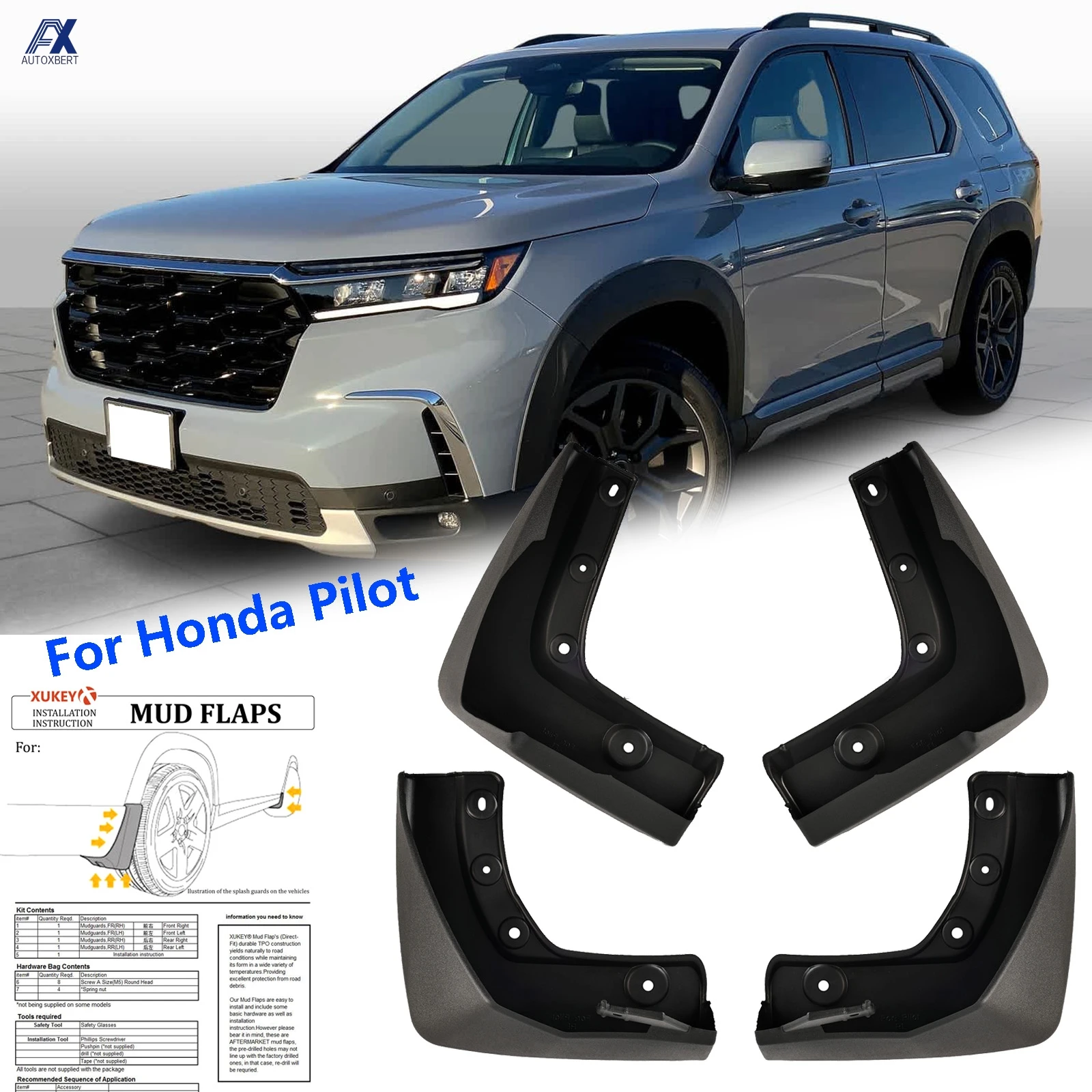 Guardabarros delantero y trasero Honda Pilot 2023-2025