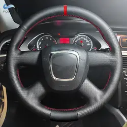 Embellecedor volante cuero rojo para Audi A3 8P, A4 B8, A5 8T