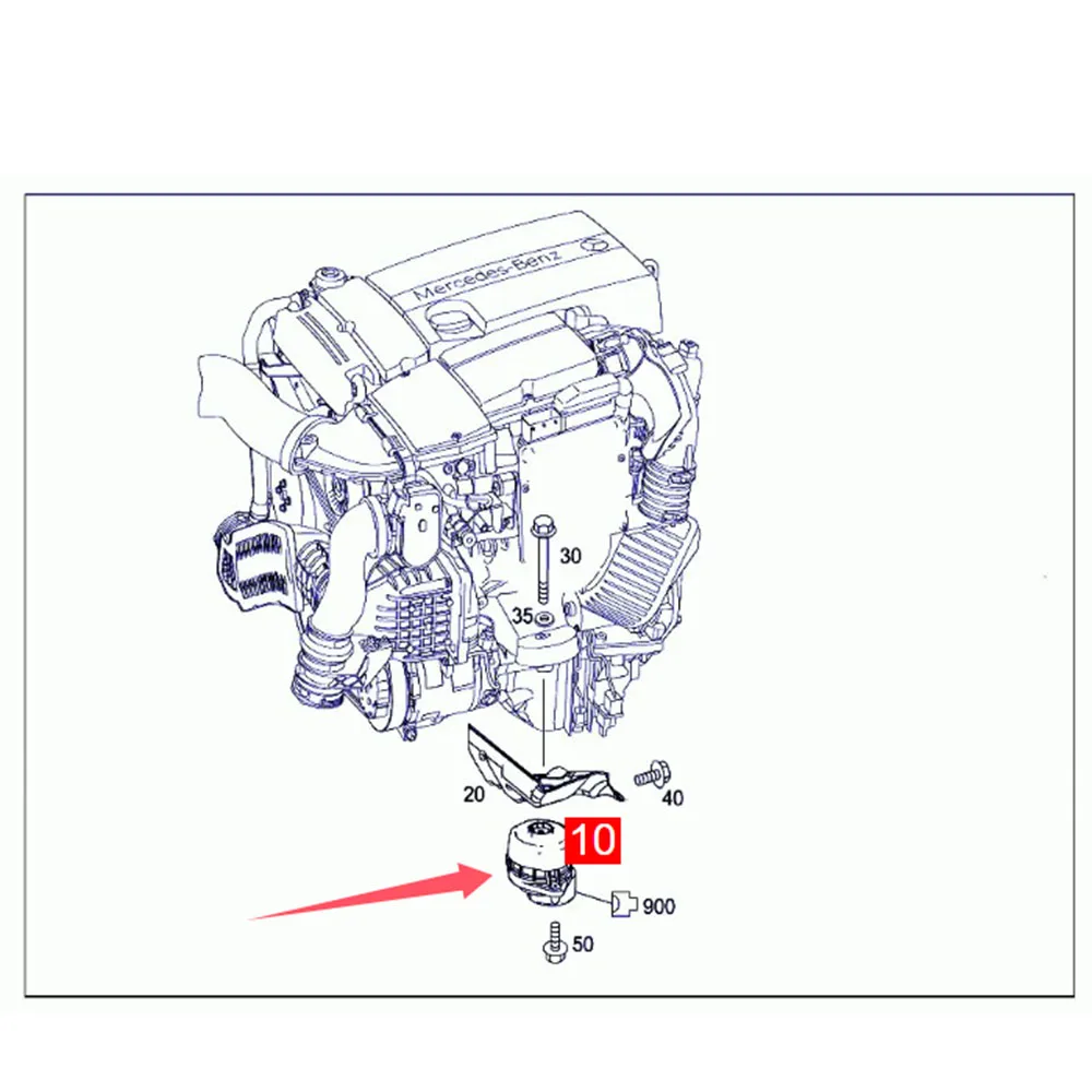 Soporte motor Mercedes-Benz 2042404317 para Clase E W212, CLS C218 y Clase C W204 - imagen 5