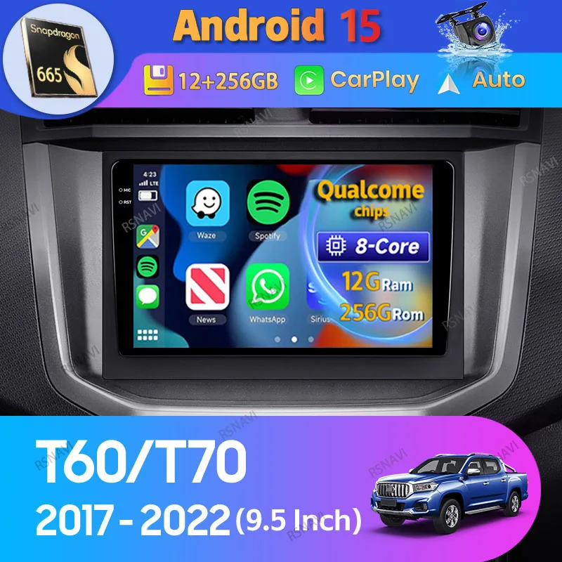Radio Android 15 con CarPlay y pantalla 2K para Maxus T60/T70