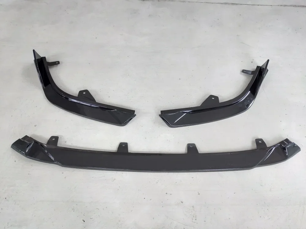 Para Lexus ES 2018 año parachoques delantero de coche kit de carrocería modificación de labio en alerón de parachoques barbilla negra brillante marca de agua de barbilla - imagen 5