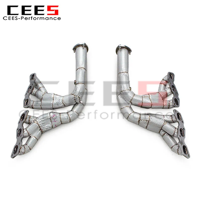 Colector de cabezal de motor CEES para Aston Martin Vanquish V12 6.0L 2012-2016 sistema de escape de coche de calle tubo recto de acero inoxidable - imagen 2