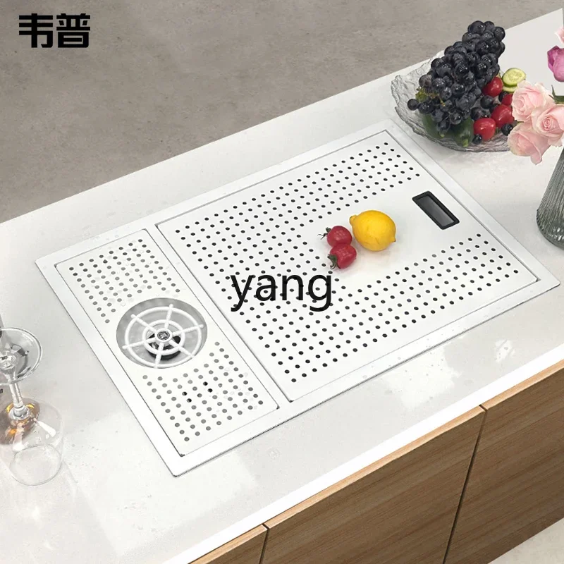 Fregadero LH invisible pequeño de una sola ranura 304 de acero inoxidable con isla media, mini lavabo para verduras de cocina - imagen 3