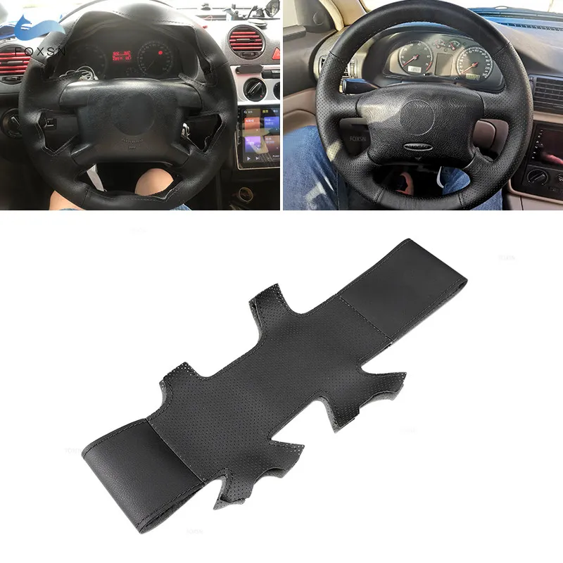Funda de volante de cuero perforado para VW Golf IV y Passat B5 - imagen 2