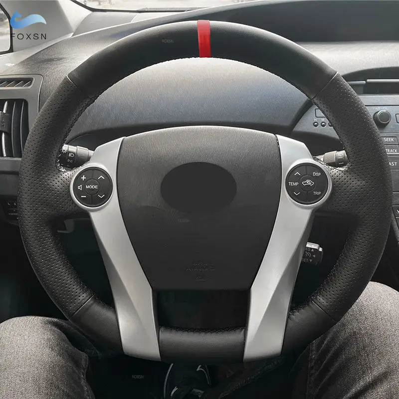Funda de volante de microfibra para Toyota Prius XW30 y Prius C