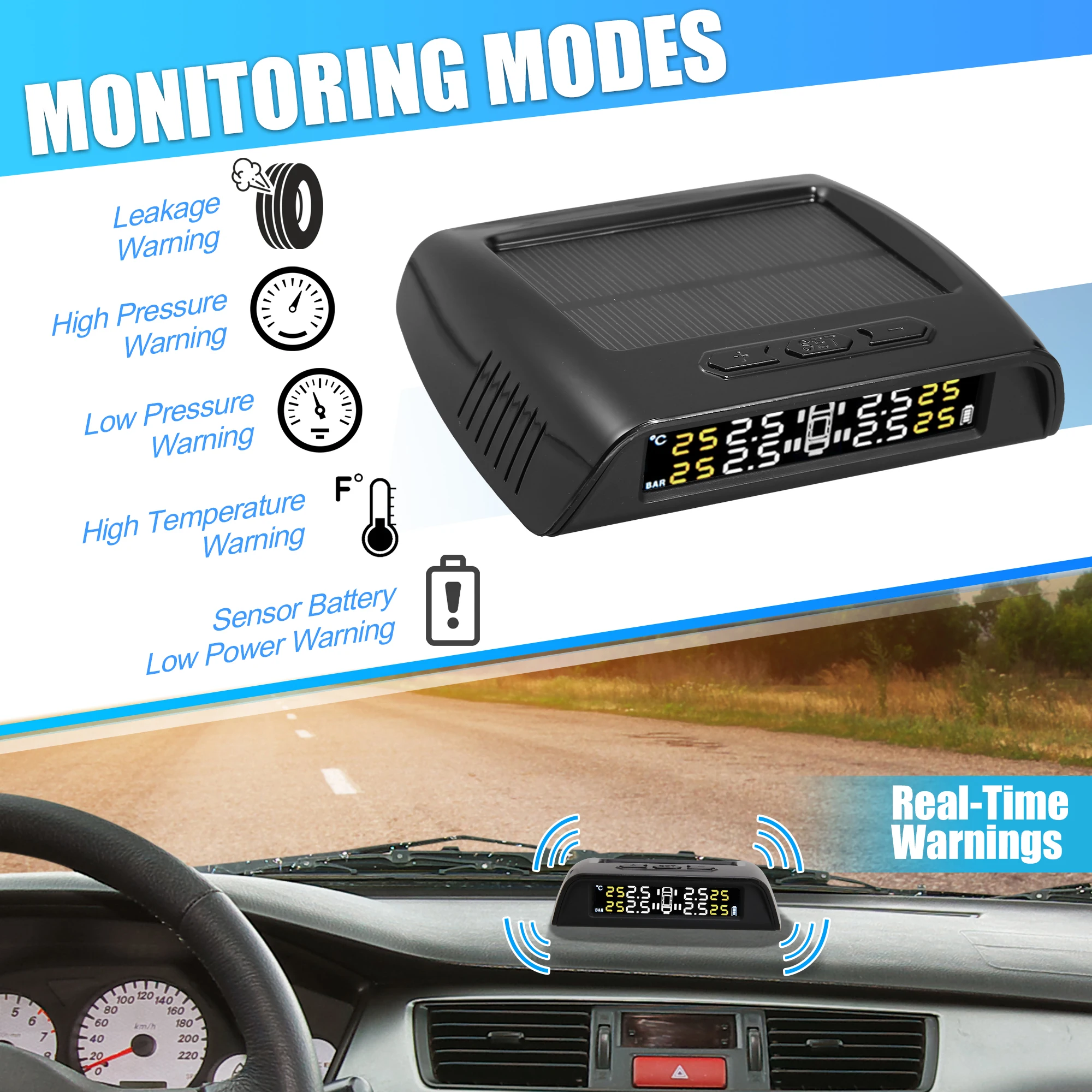 Monitor TPMS presión neumáticos Autohaux – para remolque y caravana - imagen 2