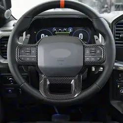 Tapas botones volante fibra de carbono para Ford F-150 Raptor