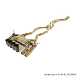 Tuning de escape Catback de titanio para BMW M3/M4 F80/F82 S55 3,0 T 2014-2018 sistema de coche Catback Valvetronic de tubo medio de longitud igual