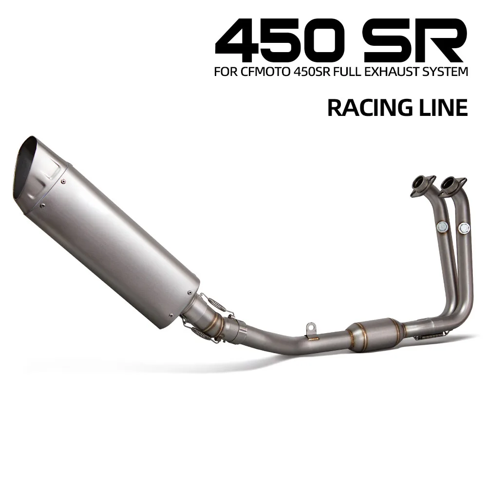 Sistema de escape para motocicleta CFMOTO 450SR y 450SS