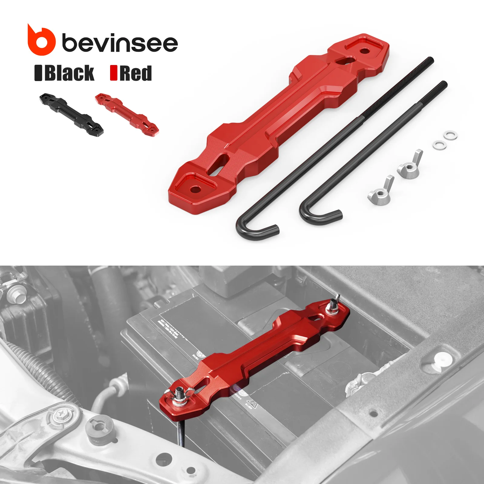 Kit sujeción batería BEVINSEE de aluminio – Toyota 4Runner 4.0 V6