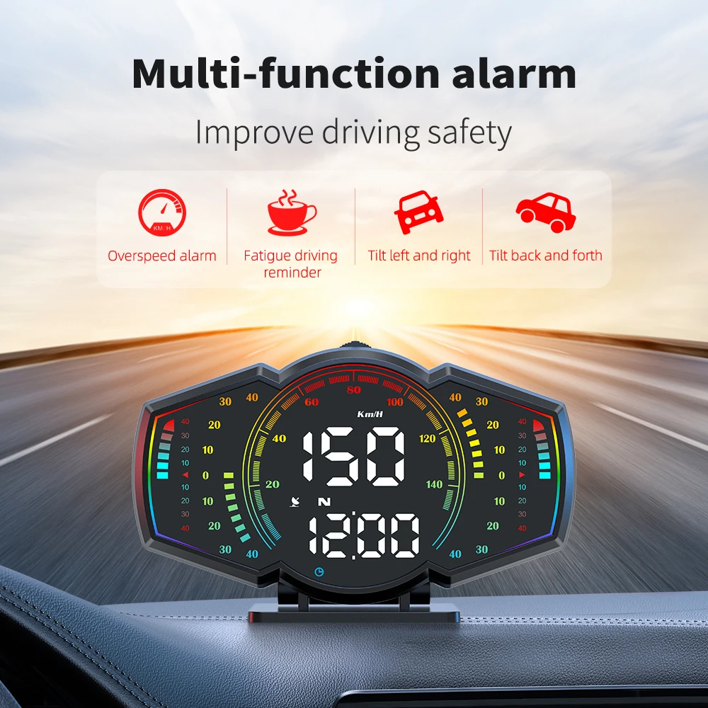 HUD G18 GPS – Velocímetro digital con alarma de velocidad y altitud - imagen 5
