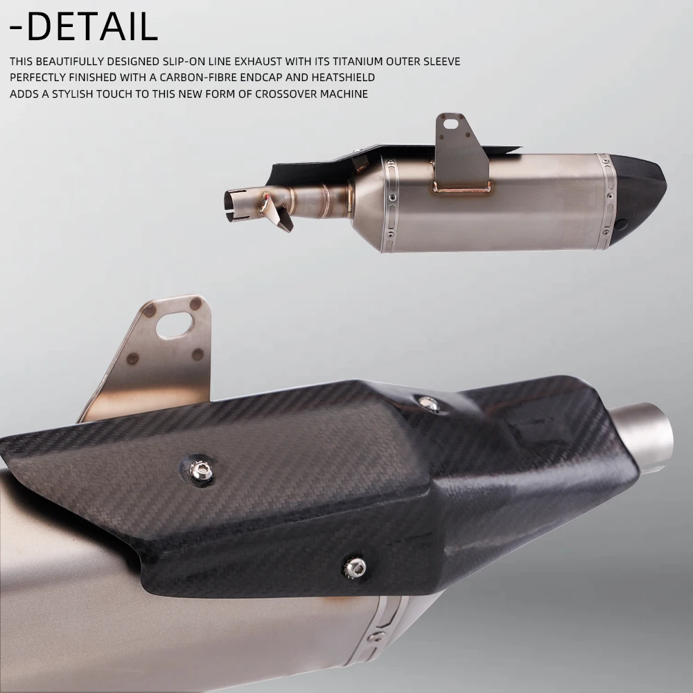 Tubo escape medio Honda X-ADV 750 Forza 750 silenciador de carbono - imagen 5
