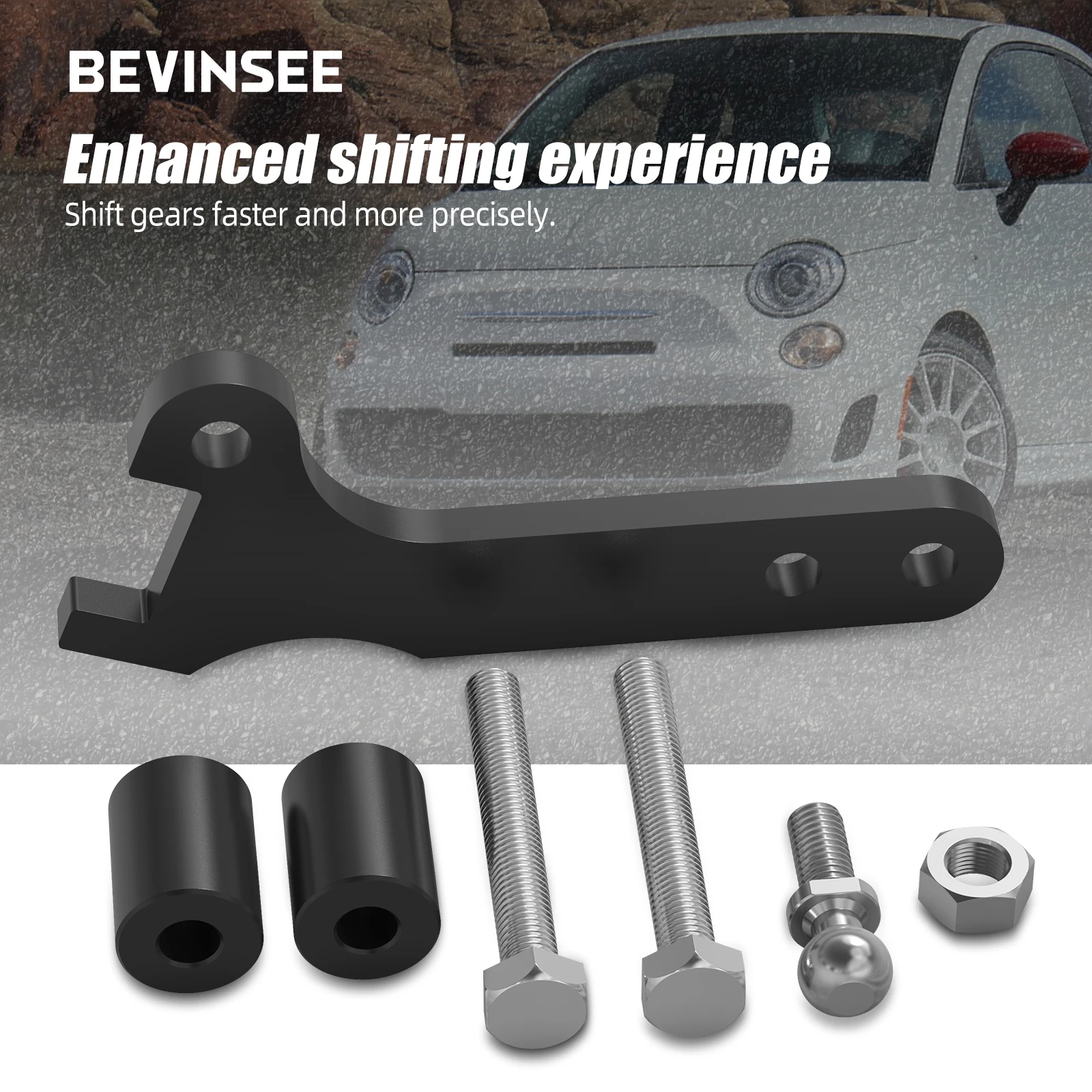 BEVINSEE Kit de palanca de cambios corta para Abarth 500/595/695 - imagen 4